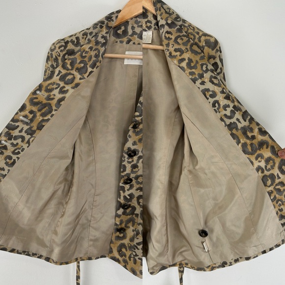 Vintage Dana Buchman Rayon Leopard Print Pantsuit with Tailored Blazer - Picture 6 of 8
